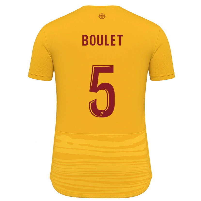 Danxen Niño Camiseta Lucas Boulet #5 Naranja Borgoña 2ª Equipación 2025/26 La Camisa México