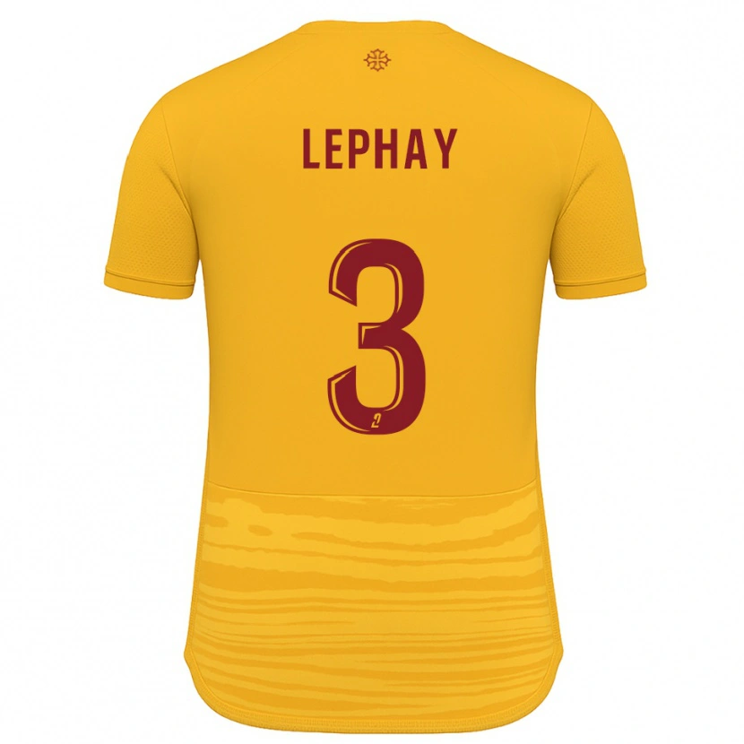Danxen Niño Camiseta Jules Lephay #3 Naranja Borgoña 2ª Equipación 2025/26 La Camisa México