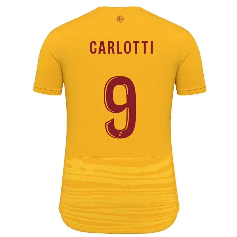 Danxen Niño Camiseta Fabio Carlotti #9 Naranja Borgoña 2ª Equipación 2025/26 La Camisa México