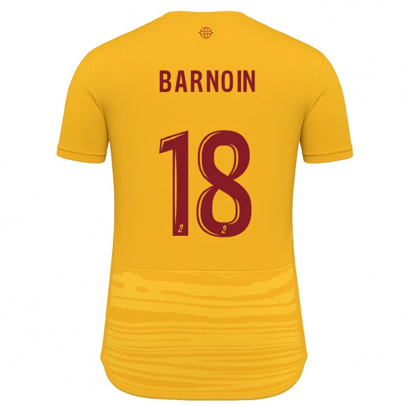 Danxen Niño Camiseta Ninon Barnoin #18 Naranja Borgoña 2ª Equipación 2025/26 La Camisa México