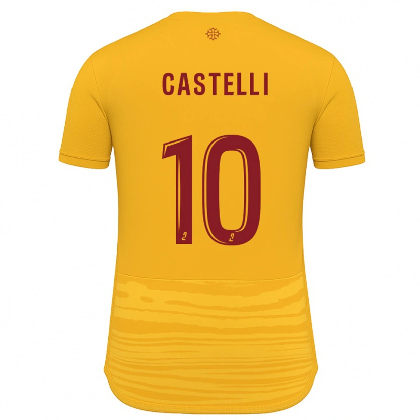 Danxen Niño Camiseta Fabio Castelli #10 Naranja Borgoña 2ª Equipación 2025/26 La Camisa México
