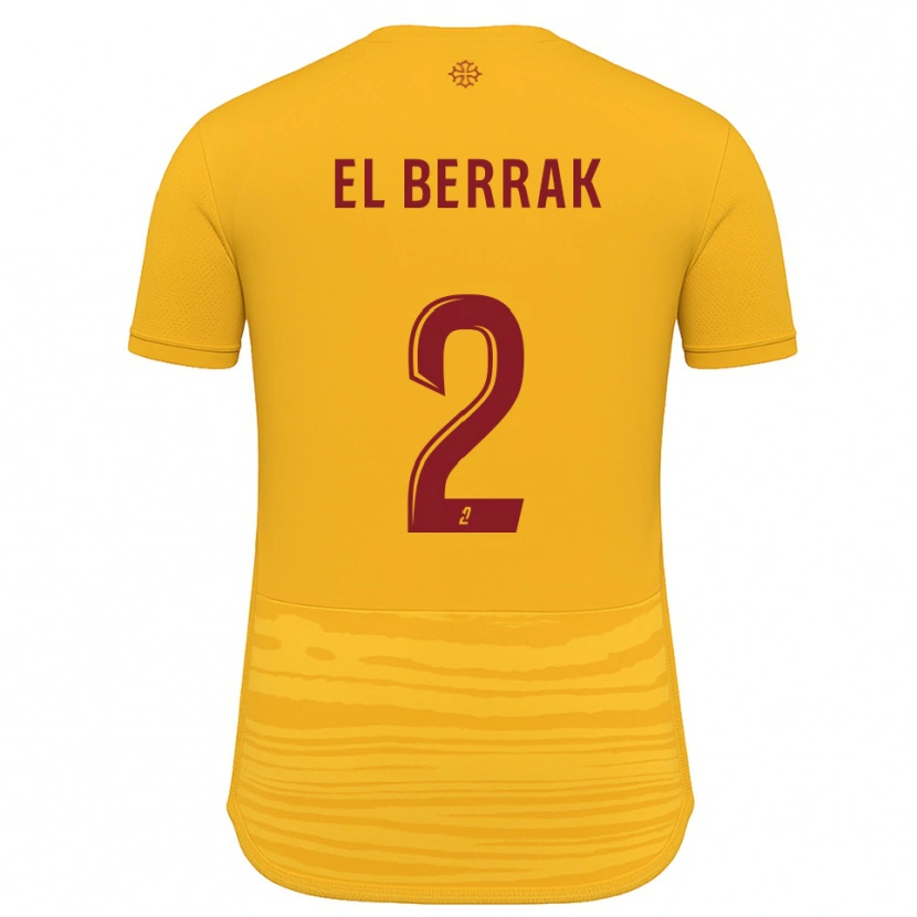 Danxen Niño Camiseta Nael El Berrak #2 Naranja Borgoña 2ª Equipación 2025/26 La Camisa México