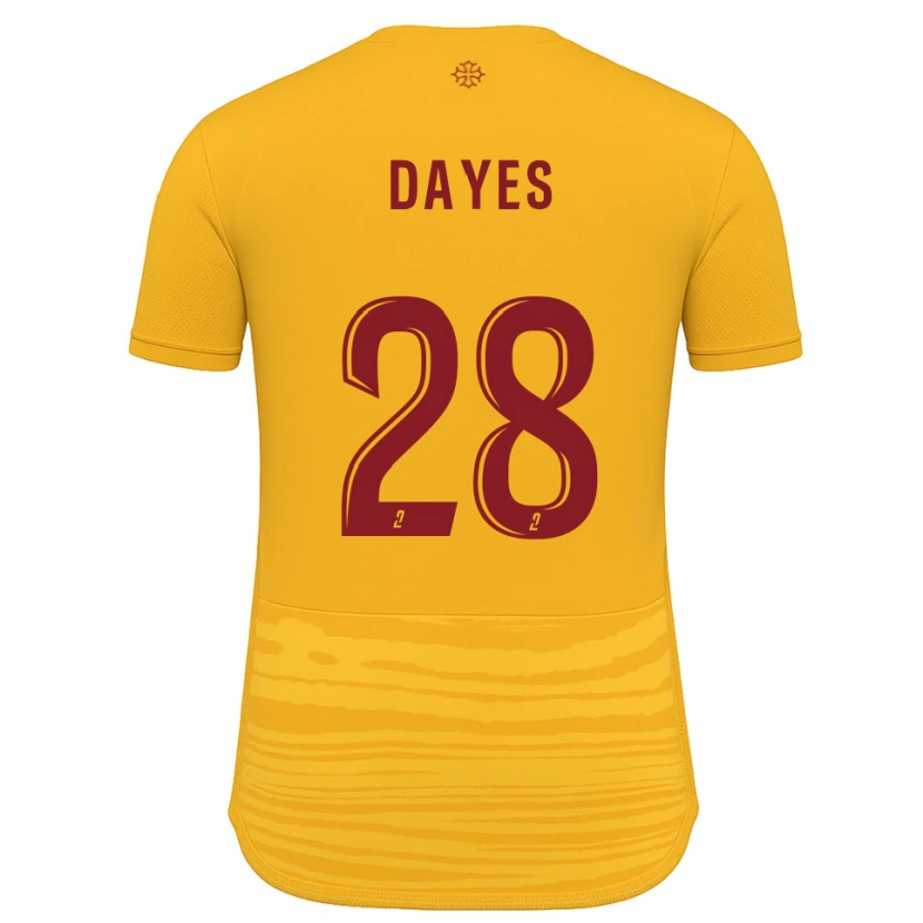 Danxen Niño Camiseta Mikayla Dayes #28 Naranja Borgoña 2ª Equipación 2025/26 La Camisa México