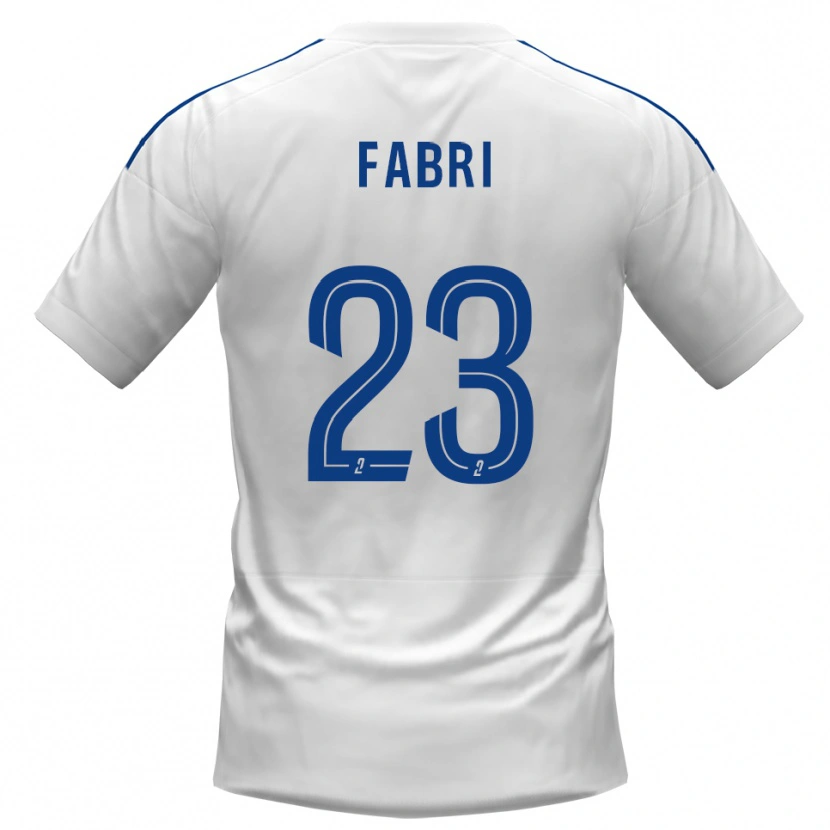 Danxen Niño Camiseta Julien Fabri #23 Blanco Azul 2ª Equipación 2025/26 La Camisa México
