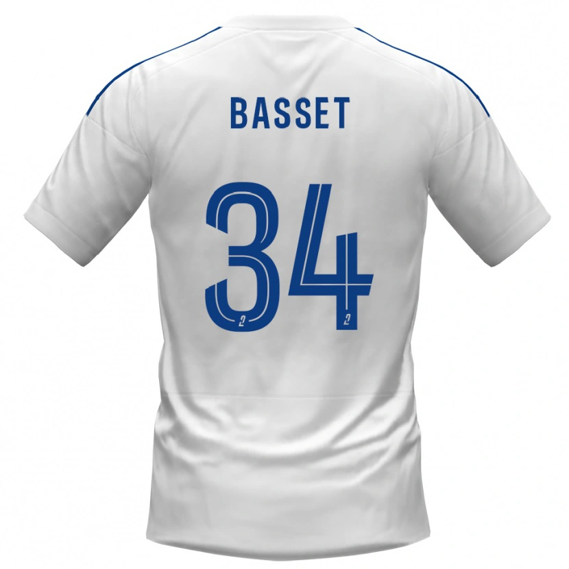 Danxen Niño Camiseta Donovan Basset #34 Blanco Azul 2ª Equipación 2025/26 La Camisa México