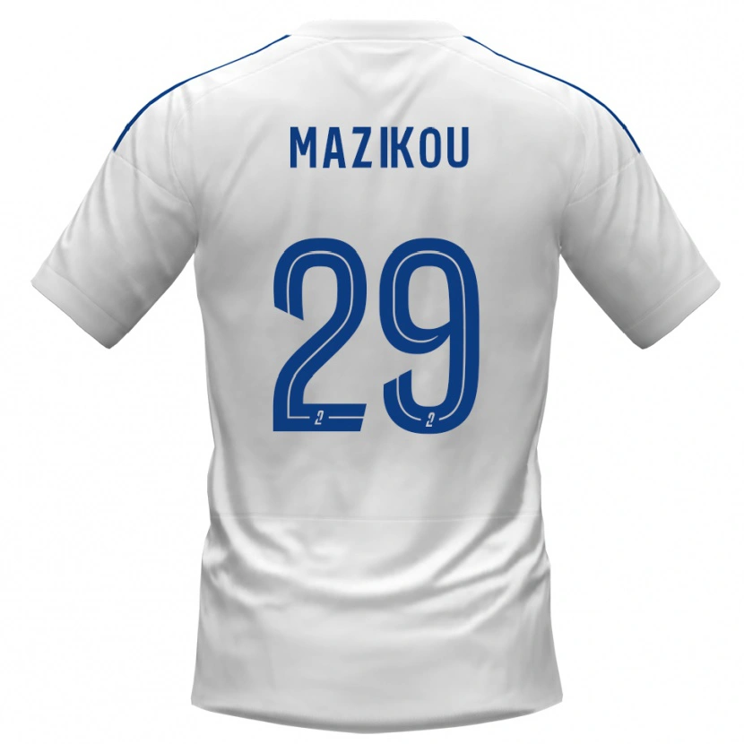 Danxen Niño Camiseta Steevy Mazikou #29 Blanco Azul 2ª Equipación 2025/26 La Camisa México