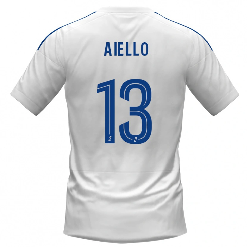 Danxen Niño Camiseta Nicolas Aiello #13 Blanco Azul 2ª Equipación 2025/26 La Camisa México