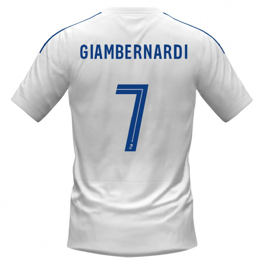 Danxen Niño Camiseta Anthony Giambernardi #7 Blanco Azul 2ª Equipación 2025/26 La Camisa México