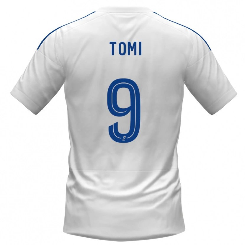 Danxen Niño Camiseta Félix Tomi #9 Blanco Azul 2ª Equipación 2025/26 La Camisa México