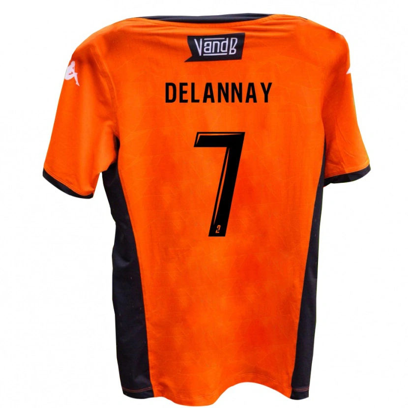 Danxen Niño Camiseta Mathis Delannay #7 Blanco Negro 2ª Equipación 2025/26 La Camisa México