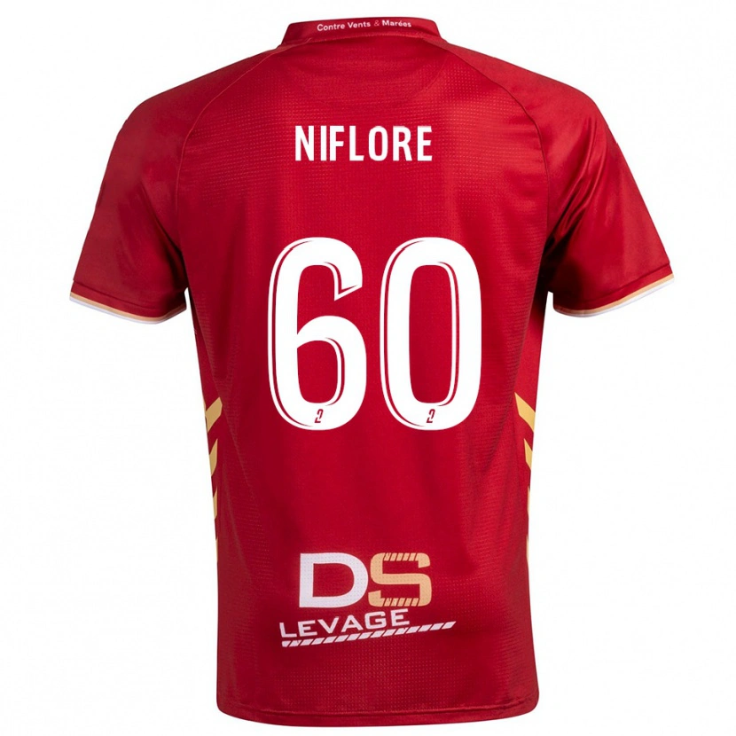 Danxen Niño Camiseta Mathys Niflore #60 Borgoña Oro 2ª Equipación 2025/26 La Camisa México
