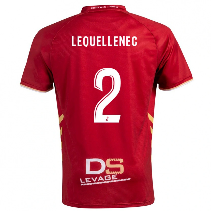 Danxen Niño Camiseta Yanis Lequellenec #2 Borgoña Oro 2ª Equipación 2025/26 La Camisa México