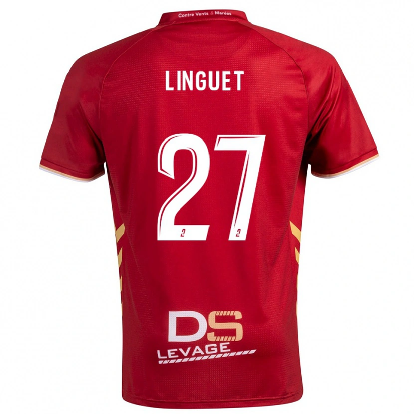 Danxen Niño Camiseta Allan Linguet #27 Borgoña Oro 2ª Equipación 2025/26 La Camisa México