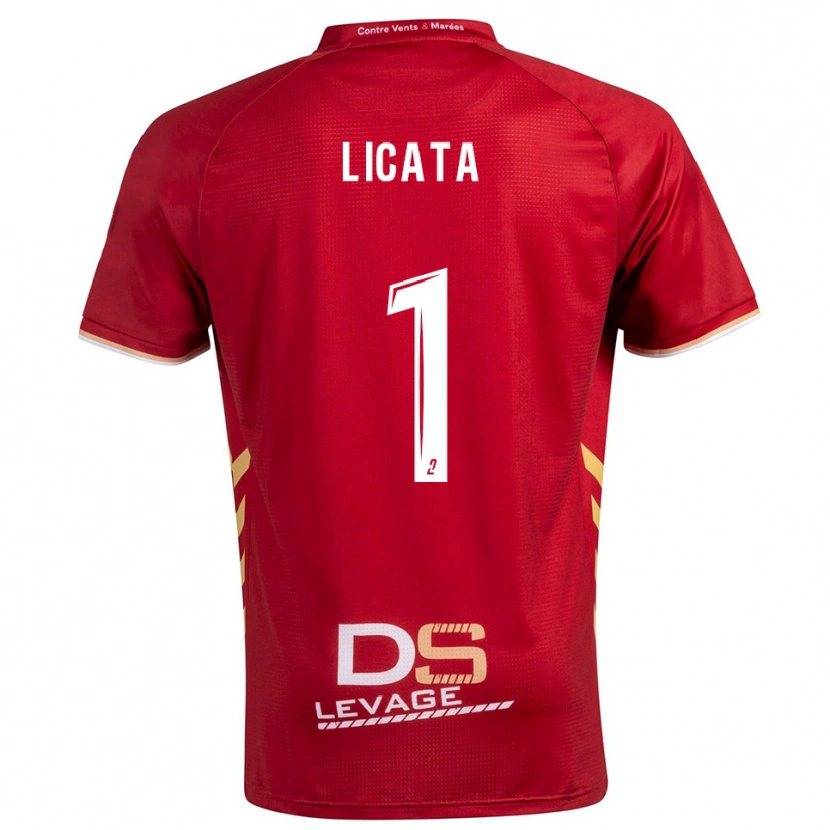 Danxen Niño Camiseta Rafael Licata #1 Borgoña Oro 2ª Equipación 2025/26 La Camisa México