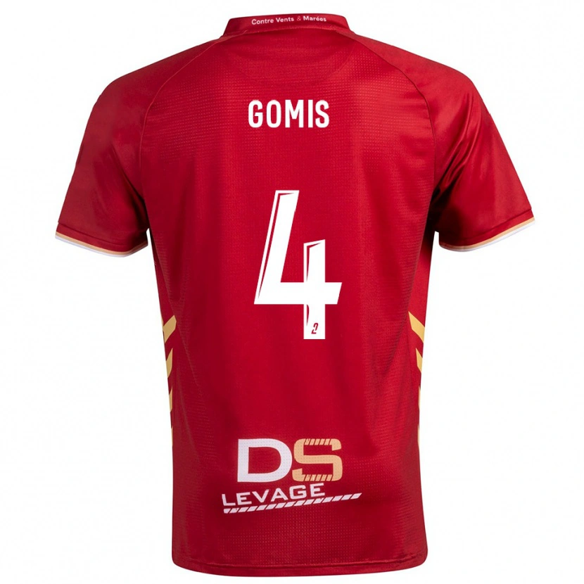 Danxen Niño Camiseta Chrome Gomis #4 Borgoña Oro 2ª Equipación 2025/26 La Camisa México
