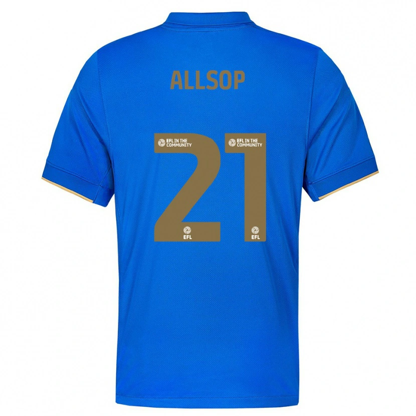 Danxen Hombre Camiseta Ryan Allsop #21 Azul Oro 1ª Equipación 2025/26 La Camisa México