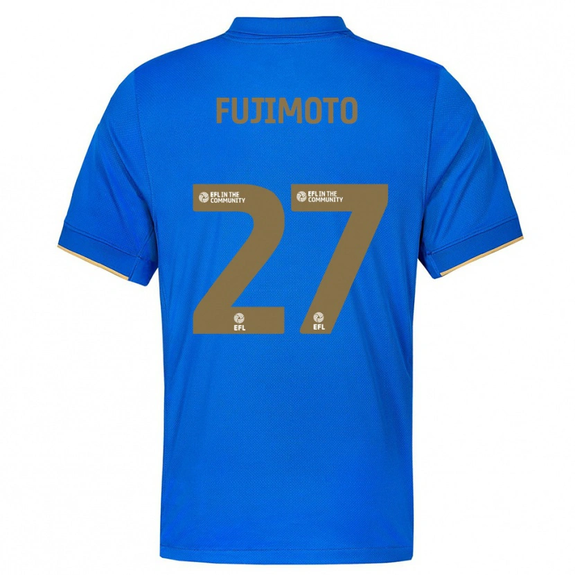 Danxen Hombre Camiseta Kanya Fujimoto #27 Azul Oro 1ª Equipación 2025/26 La Camisa México