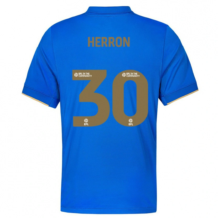 Danxen Hombre Camiseta Neve Herron #30 Azul Oro 1ª Equipación 2025/26 La Camisa México