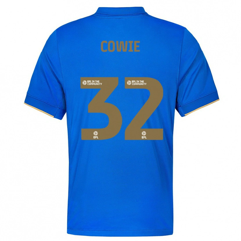 Danxen Hombre Camiseta Abbie Cowie #32 Azul Oro 1ª Equipación 2025/26 La Camisa México