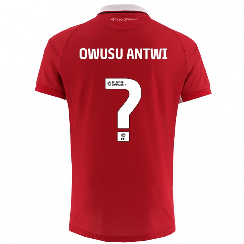 Danxen Hombre Camiseta Filbert Owusu-Antwi #0 Rojo Blanco 1ª Equipación 2025/26 La Camisa México