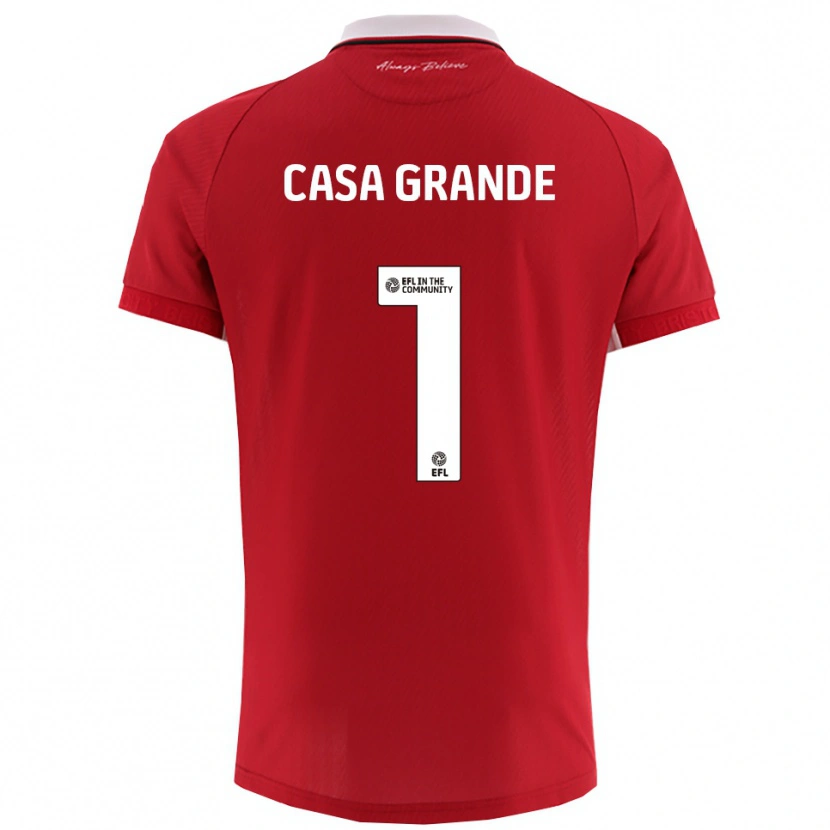 Danxen Hombre Camiseta Josey Casa-Grande #1 Rojo Blanco 1ª Equipación 2025/26 La Camisa México