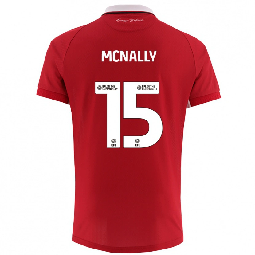 Danxen Hombre Camiseta Luke Mcnally #15 Rojo Blanco 1ª Equipación 2025/26 La Camisa México