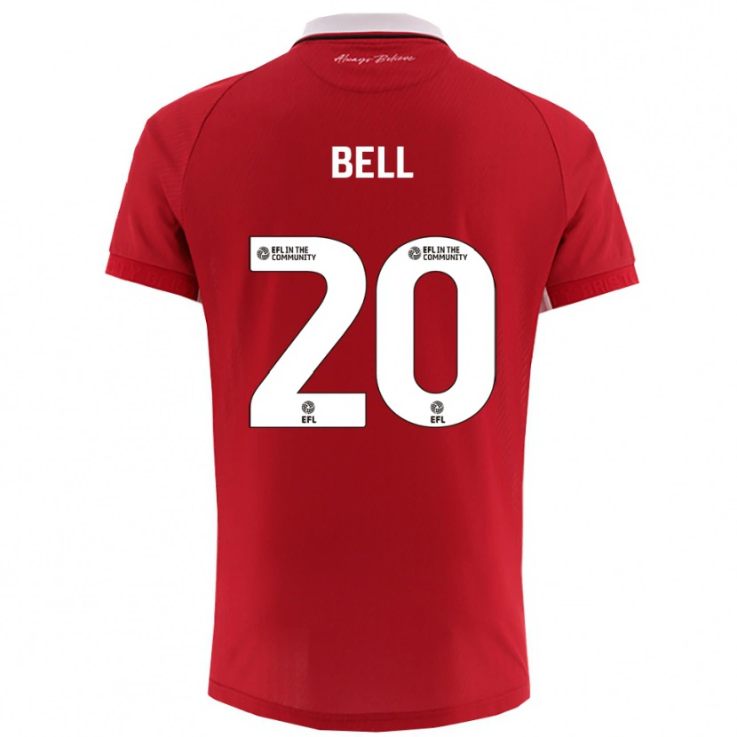 Danxen Hombre Camiseta Sam Bell #20 Rojo Blanco 1ª Equipación 2025/26 La Camisa México