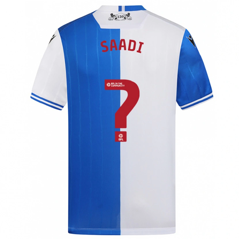 Danxen Hombre Camiseta Jalil Saadi #0 Azul Blanco 1ª Equipación 2025/26 La Camisa México