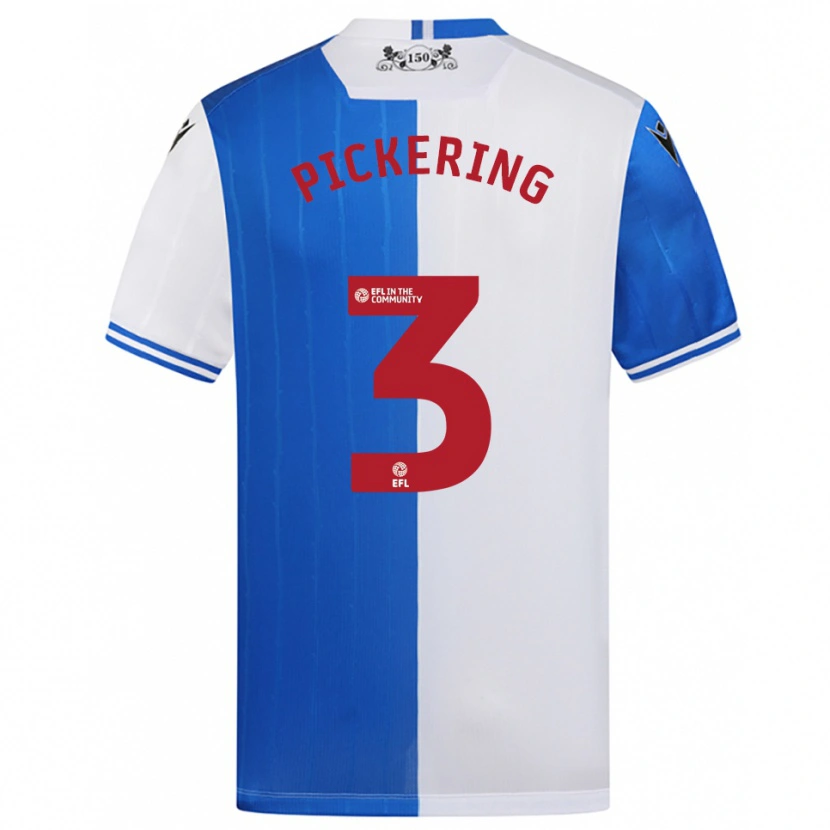 Danxen Hombre Camiseta Harry Pickering #3 Azul Blanco 1ª Equipación 2025/26 La Camisa México