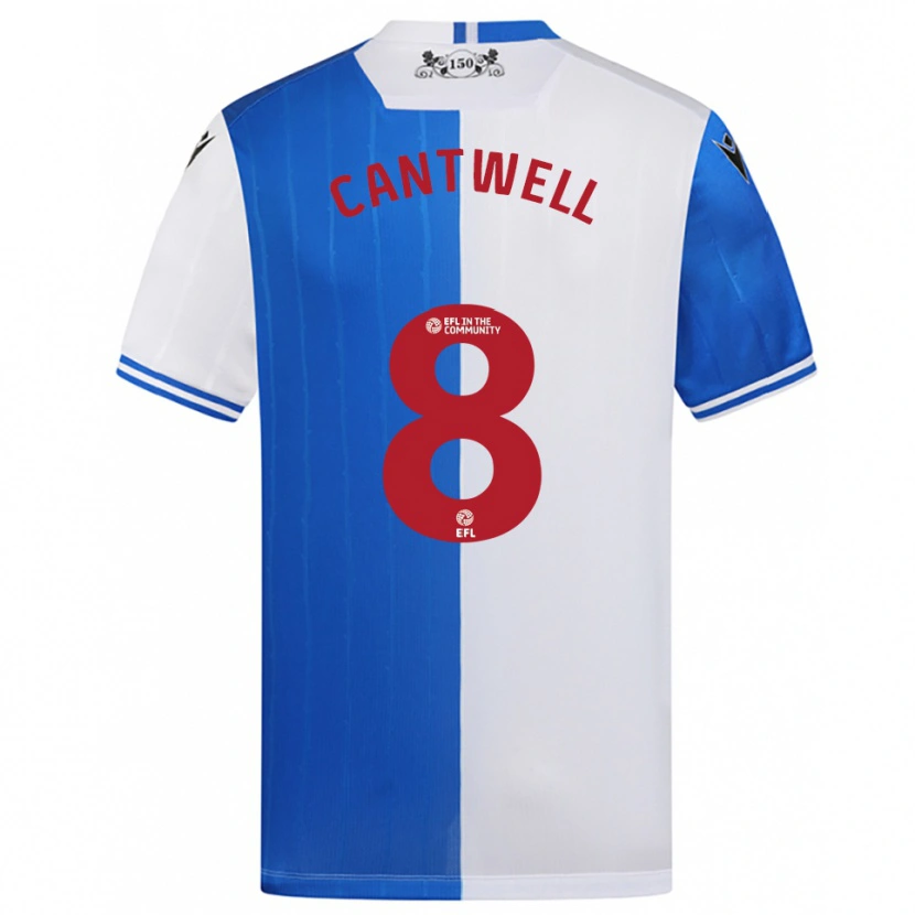Danxen Hombre Camiseta Todd Cantwell #8 Azul Blanco 1ª Equipación 2025/26 La Camisa México