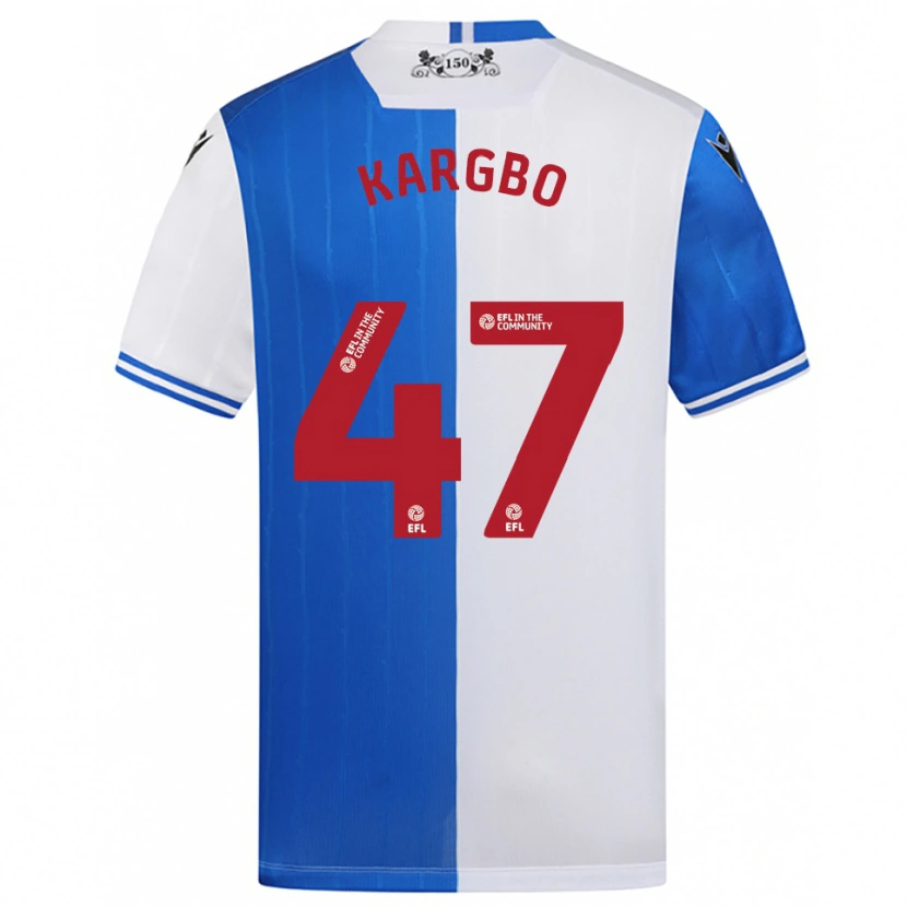 Danxen Hombre Camiseta Augustus Kargbo #47 Azul Blanco 1ª Equipación 2025/26 La Camisa México