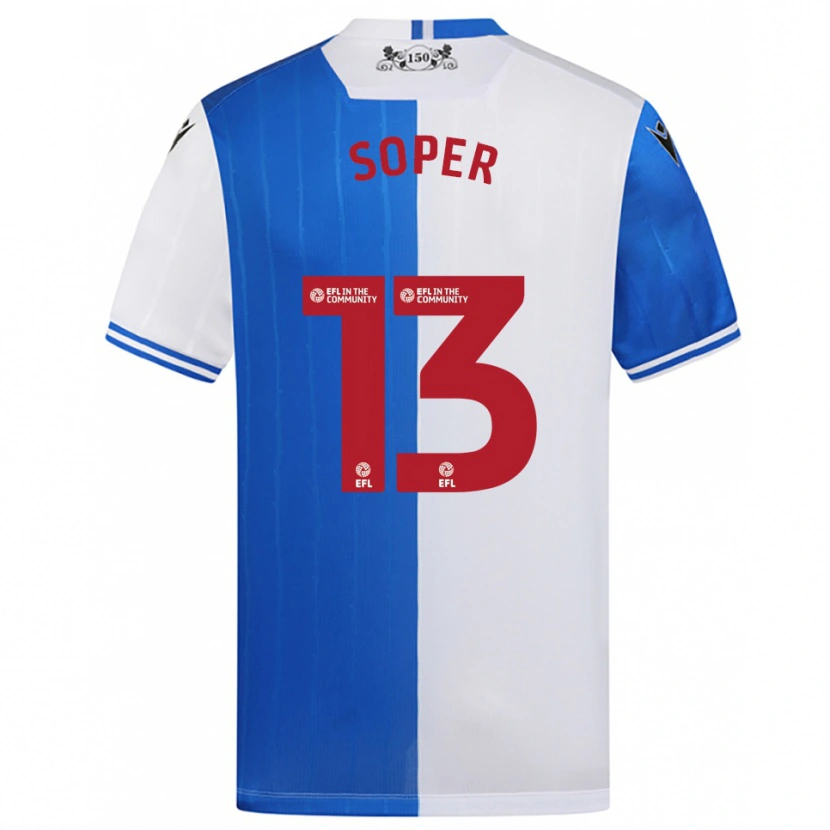 Danxen Hombre Camiseta Poppy Soper #13 Azul Blanco 1ª Equipación 2025/26 La Camisa México
