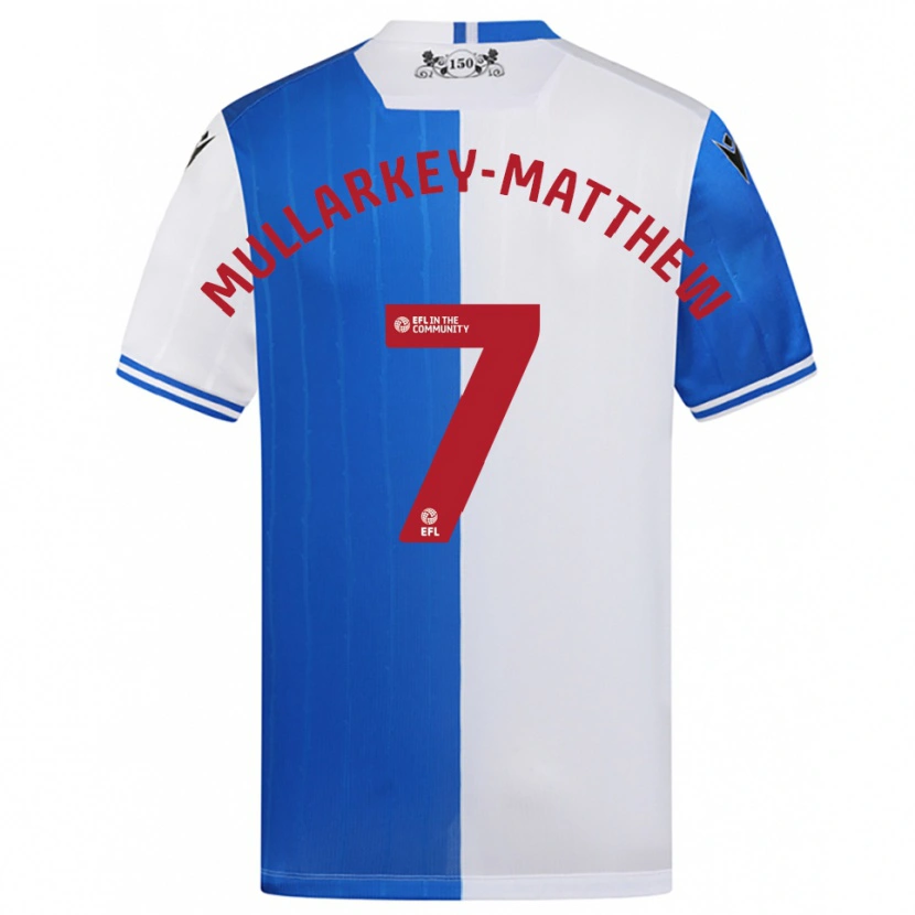 Danxen Hombre Camiseta Lorenze Mullarkey-Matthews #7 Azul Blanco 1ª Equipación 2025/26 La Camisa México