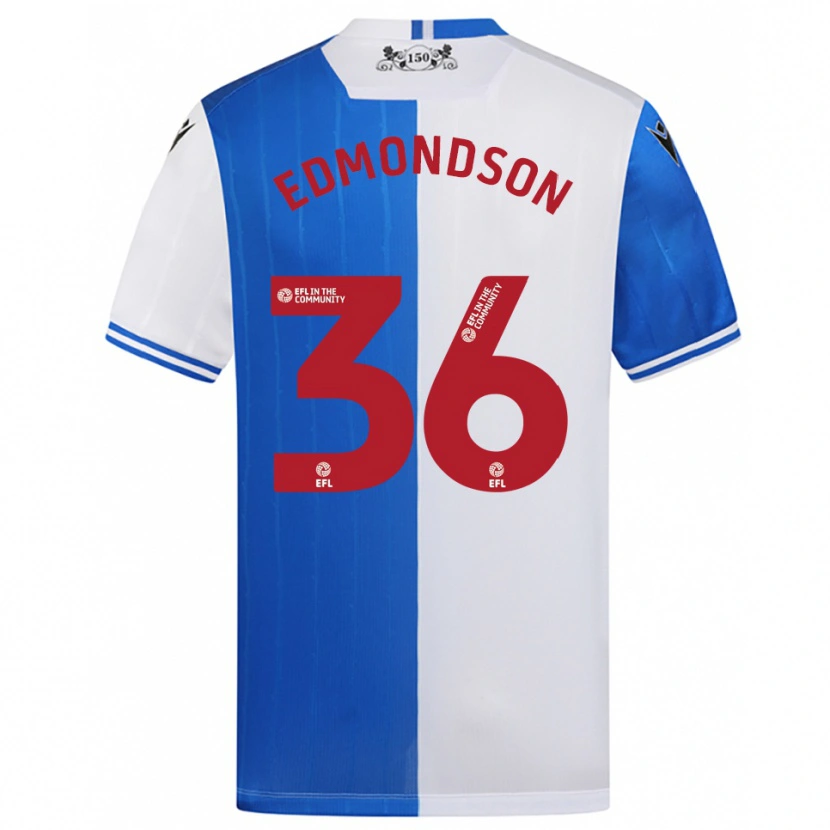 Danxen Hombre Camiseta James Edmondson #36 Azul Blanco 1ª Equipación 2025/26 La Camisa México