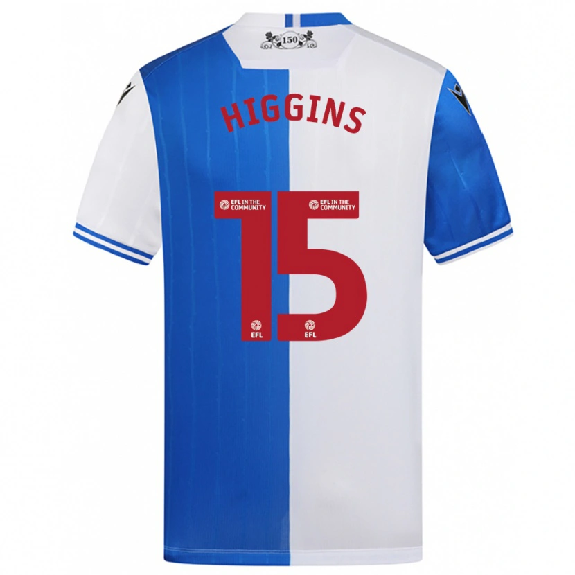 Danxen Hombre Camiseta Harvey Higgins #15 Azul Blanco 1ª Equipación 2025/26 La Camisa México