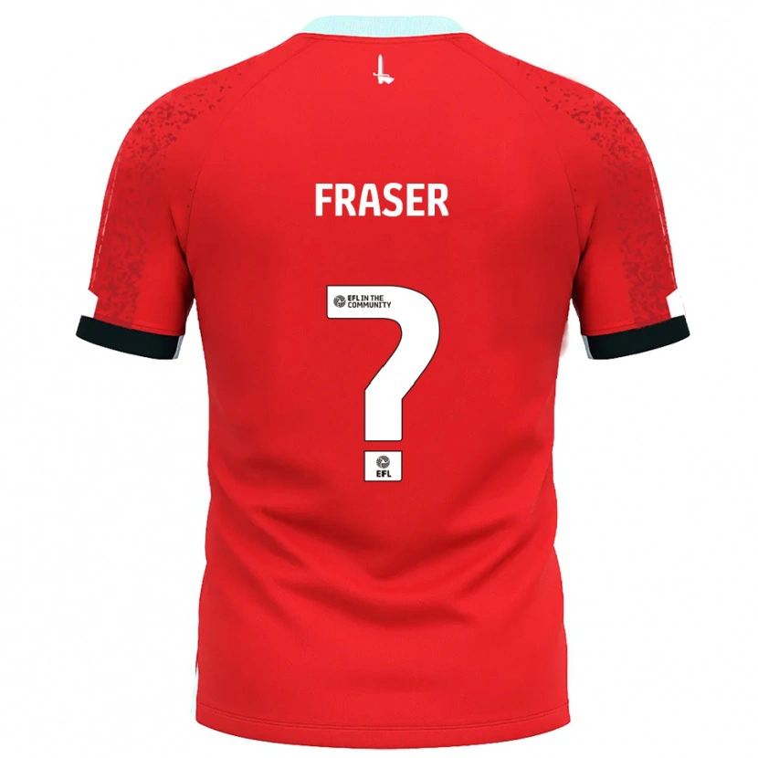 Danxen Hombre Camiseta Scott Fraser #0 Rojo Blanco 1ª Equipación 2025/26 La Camisa México