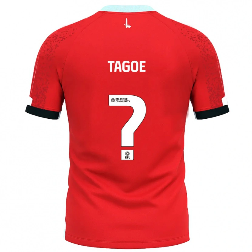 Danxen Hombre Camiseta Bradley Tagoe #0 Rojo Blanco 1ª Equipación 2025/26 La Camisa México
