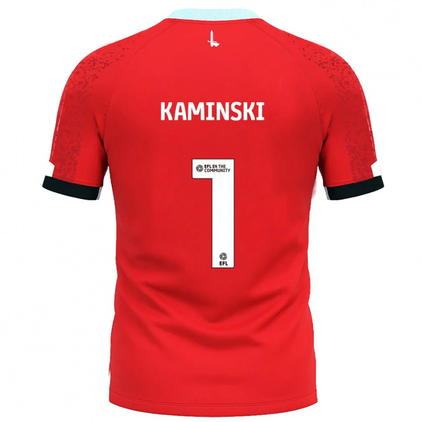 Danxen Hombre Camiseta Thomas Kaminski #1 Rojo Blanco 1ª Equipación 2025/26 La Camisa México