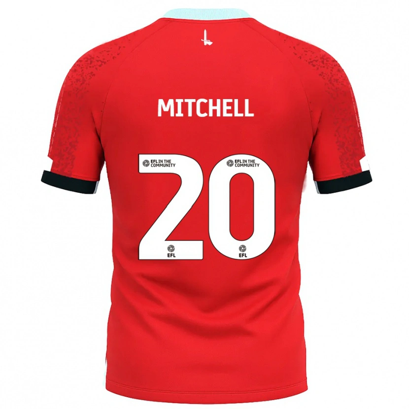 Danxen Hombre Camiseta Zach Mitchell #20 Rojo Blanco 1ª Equipación 2025/26 La Camisa México