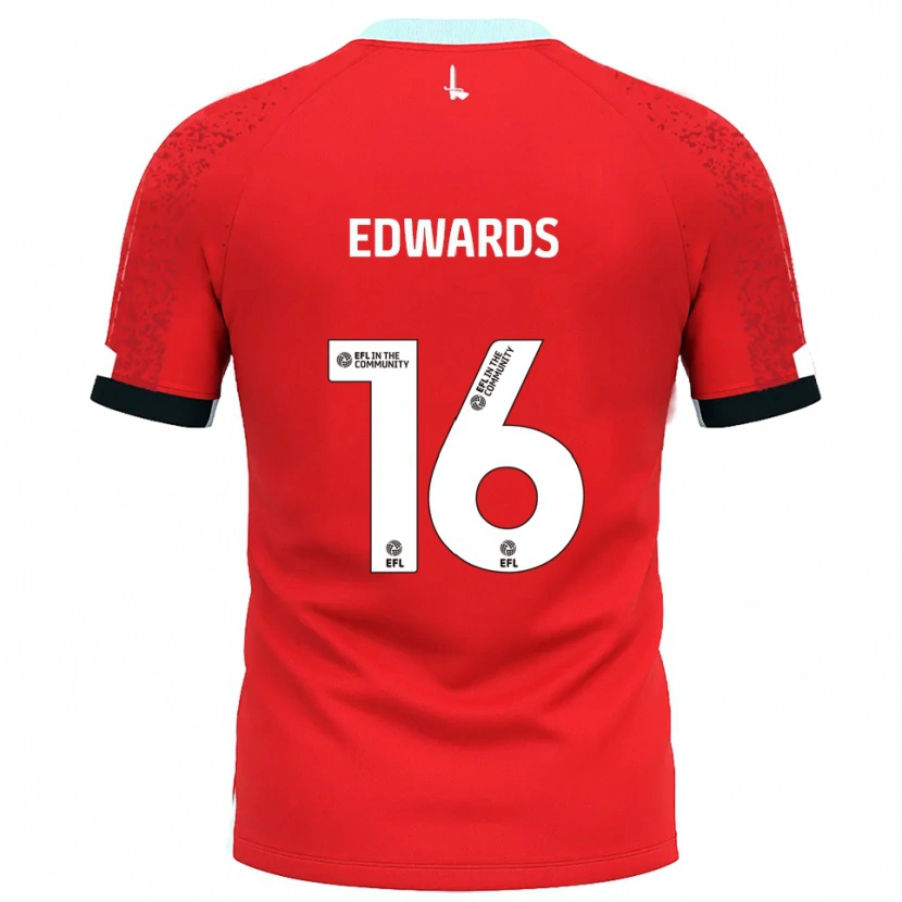 Danxen Hombre Camiseta Josh Edwards #16 Rojo Blanco 1ª Equipación 2025/26 La Camisa México