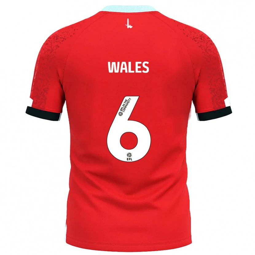 Danxen Hombre Camiseta Manu Wales #6 Rojo Blanco 1ª Equipación 2025/26 La Camisa México
