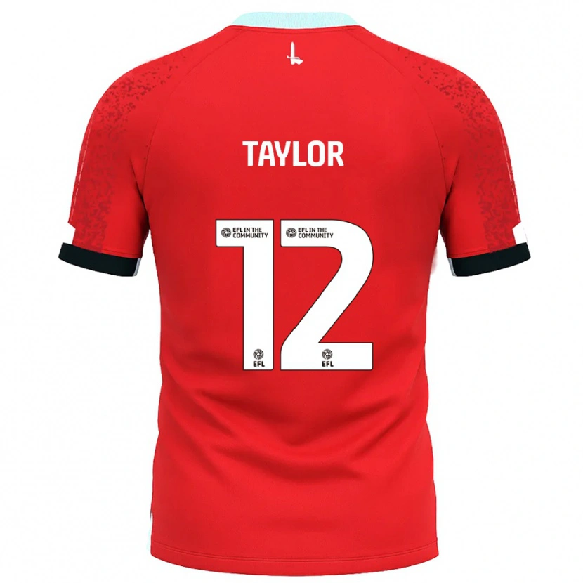 Danxen Hombre Camiseta Terry Taylor #12 Rojo Blanco 1ª Equipación 2025/26 La Camisa México
