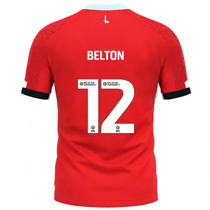 Danxen Hombre Camiseta Jack Belton #12 Rojo Blanco 1ª Equipación 2025/26 La Camisa México