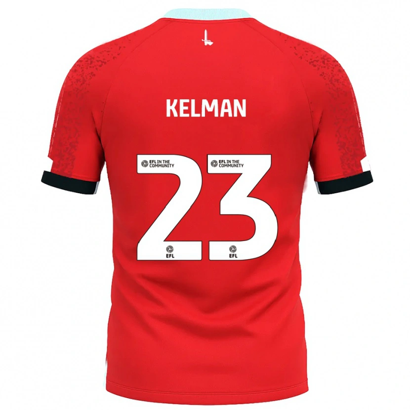 Danxen Hombre Camiseta Charlie Kelman #23 Rojo Blanco 1ª Equipación 2025/26 La Camisa México