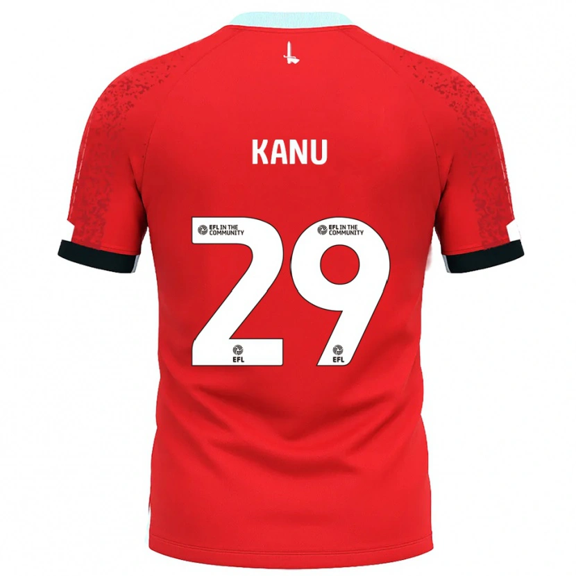 Danxen Hombre Camiseta Daniel Kanu #29 Rojo Blanco 1ª Equipación 2025/26 La Camisa México