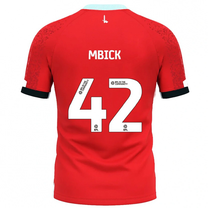 Danxen Hombre Camiseta Micah Mbick #42 Rojo Blanco 1ª Equipación 2025/26 La Camisa México