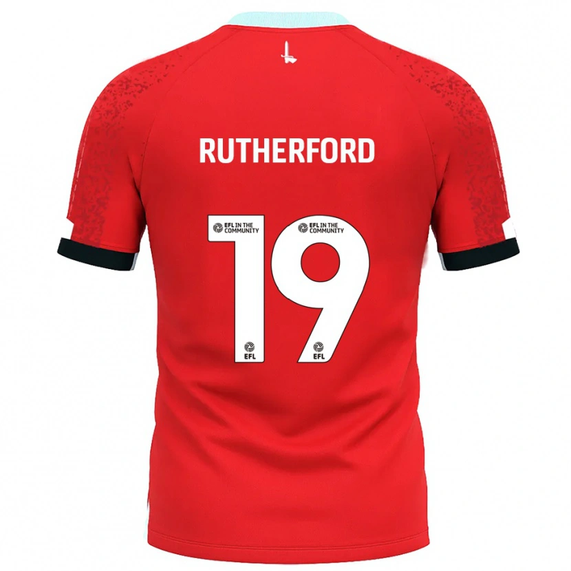 Danxen Hombre Camiseta Ella Rutherford #19 Rojo Blanco 1ª Equipación 2025/26 La Camisa México