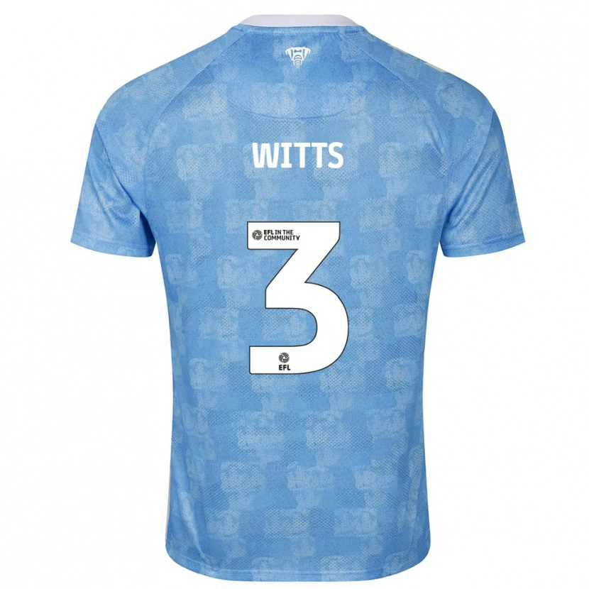 Danxen Hombre Camiseta Callum Witts #3 Azul Celeste Blanco 1ª Equipación 2025/26 La Camisa México