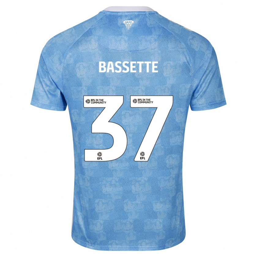 Danxen Hombre Camiseta Norman Bassette #37 Azul Celeste Blanco 1ª Equipación 2025/26 La Camisa México