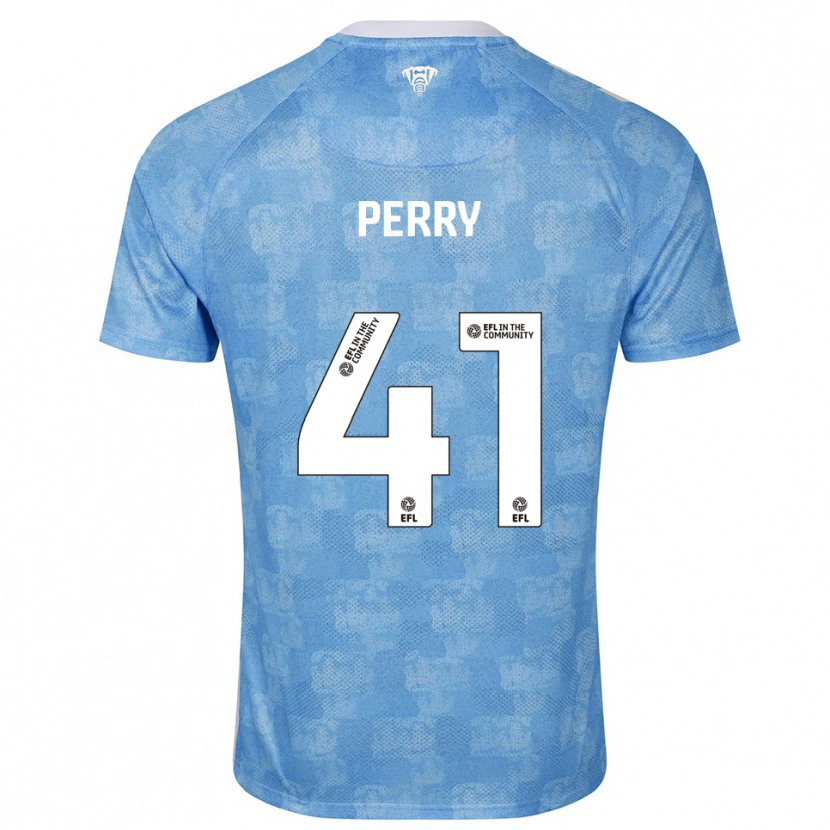 Danxen Hombre Camiseta Callum Perry #41 Azul Celeste Blanco 1ª Equipación 2025/26 La Camisa México